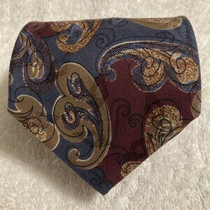 VALENTINO Cravatte Multicolor Silk 100% Abstract Pattern Handmade In Italy